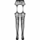 PASSION S029 Black Garter-Style Stockings – One Size — Photo 5