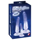 Crystal Clear 3 dildo komplekt anaaltreeninguks – sinine — Foto 1