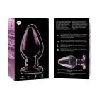 Ibiza Nebula Series Model 3 stikla anālais spraudnis – 11 cm (4.3″) – rozā — Foto 5