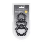 Beaded Silicone Cockring Set of 3 – Black — Photo 1