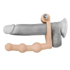 Ultra Soft Bead Cock Ring with Vibrating Bullet and Dildo – 6″ — Photo 6