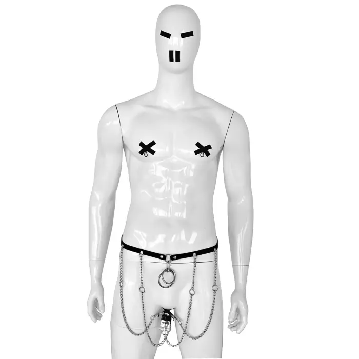 Leather Hip Belt and Rings with 4 Clamps Фото num