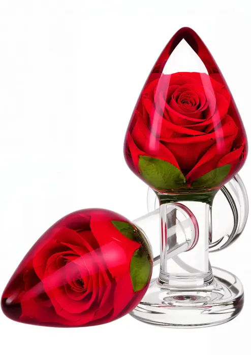 Bloomé by TOYJOY Rosebud – resin anal plug with a real rose – M