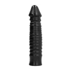 All Black Ribbed Dildo – 26 cm (10.2″) — Photo 2
