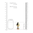 Sirds formas dārgakmens anālais spraudnis – līdz 15 cm – Gold/Ruby Red — Foto 10