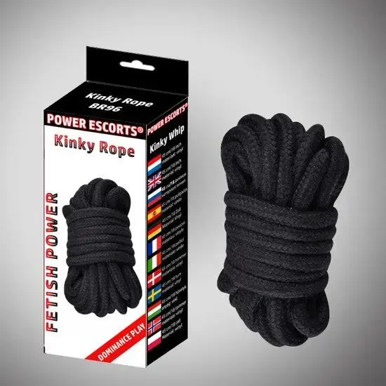 Kinky rope black soft bondage rope 5 meter Foto 2