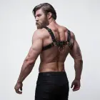 Fetish Submissive Attitude Men's Adjustable Eco-Leather Chest Harness – Black — Photo 5