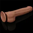LoveToy King Sized Sliding Skin Dual Layer Dong – realistic dildo – TPE – brown – 29.2 cm — Photo 6