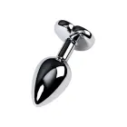 Sudraba anālais spraudnis ar violetu sirds formas dārgakmeni – S – Purple Foto 3