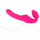 Vibrējošs bezsiksnas strapon 2 – 21.8 cm (8.6″) – rozā — Foto 7