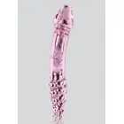 Divpusējs Rhinestone Wand Dildo – 20 cm (8″) – Caurspīdīgs — Foto 7
