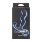 OptiMALE Zig Zag – silikoonist eesnäärmemassaator rõngaga – must – 11,4 cm — Foto 2