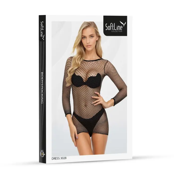 Платье 3028 чёрное – Один размер Фото num