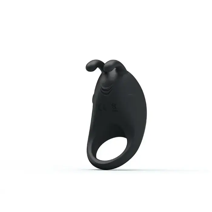 Pretty Love rabbit vibrating cock ring – 7 functions – USB – black