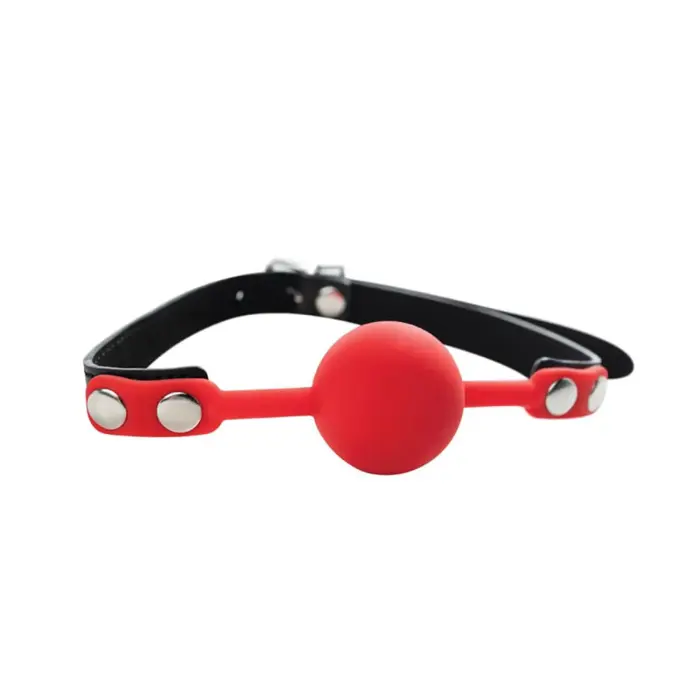 Fetish Fantasy Red Silicone Ball Gag with Adjustable Straps
