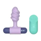 Twister – 2-in-1 silikona anālais aizbāznis ar uzlādējamu vibro lodīti – daudzkrāsains — Foto 5