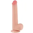 Sliding Skin двухслойный дилдо – 9'' (23 см) – Телесный — Фото 2