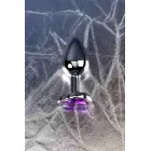 Sudraba anālais spraudnis ar violetu sirds formas dārgakmeni – S – Purple Foto 10