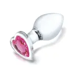 Glas Heart Jewel – südamekiviga klaasist anaalkorkide komplekt – 3 tk — Foto 4