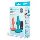 b-Vibe Butties – набор для анального тренинга, 2 предмета, пульт, силикон — Фото 1
