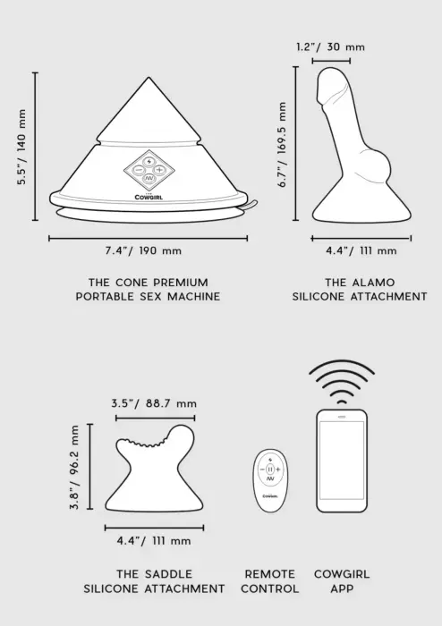 Cowgirl Cone seksa mašīna Foto 14