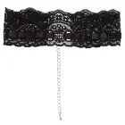 Black Level Elegant Lace Choker with Adjustable Chains 30-45cm – Black — Photo 5