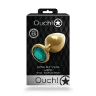 Ouch! Round Gem Metal Plug – L – Silver — Photo 3