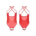 Coquette Cupless & Crotchless Bodysuit – Red – One Size — Photo 4