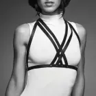 Bijoux Indiscrets MAZE Adjustable Halter Harness – Black – One size — Photo 2