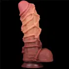 Divslāņu Platinum Silikona Dildo ar Virvi – 26.7 cm (10.5″) – Reālistisks — Foto 4