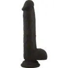 Realistic Dildo with Testicles and Suction Cup – 20 cm (8″) – Black — Photo 2