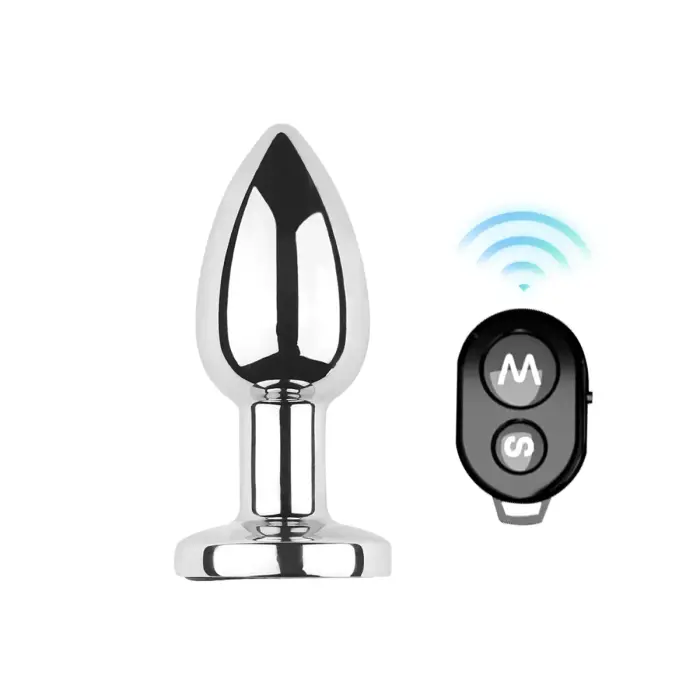 Vibrating Metal Butt Plug – 7.9 cm – Black