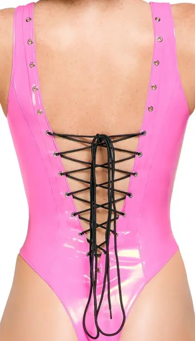 Black Level vinila bodijs – rozā – XL Foto 6