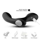 Storm melns vibrējošs teksturēts prostatas masieris – 15 cm (5.9″) — Foto 2
