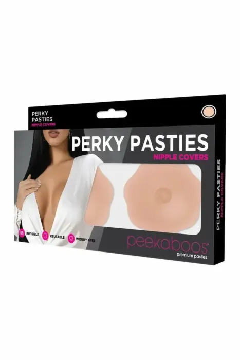 Peekaboos Perky Pasties – silicone nipple enhancers – flesh – 6.4 cm