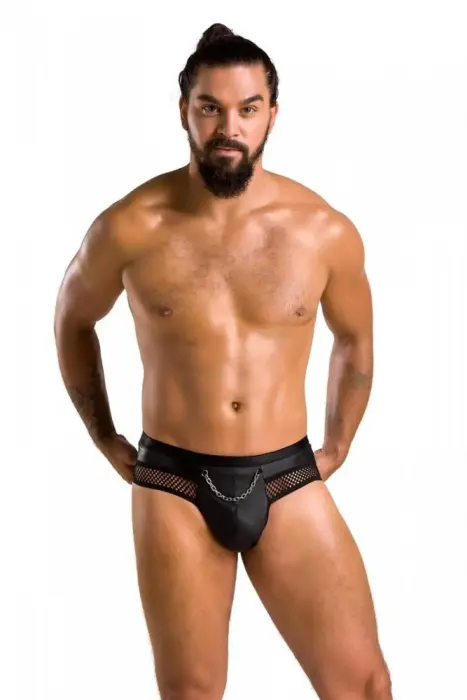 Passion Open Slip Briefs – Black – XXL/XXXL