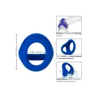 Admiral Cock Ball Dual Ring – Blue — Photo 4