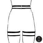 Double Strap Garter Belt with Adjustable Sliders – Black – One Size — Photo 5