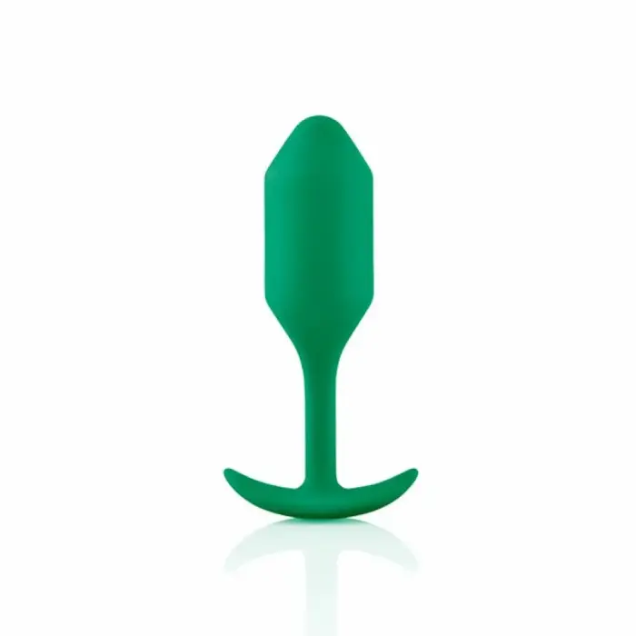 b-Vibe Snug Plug 2 анальный плаг с утяжелением – 11.4 cm – Зеленый