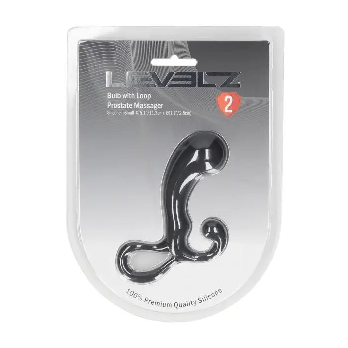 LEVELZ Pro L2 Silicone Anal Stimulator with Loop Handle – S – Black