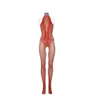 Mesh and Lace Bodysuit – Red – One Size — Photo 9