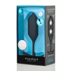 B-Vibe Snug Plug 4 Weighted Anal Plug – 14.5 cm (5.7″) – Black — Photo 2