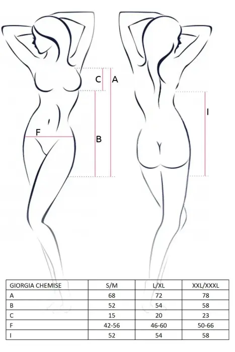 Casmir Giorgia Chemise with Thong – Black – XXL/XXXL Photo