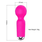 Uzlādējams mini vibrators ar 20 funkcijām – rozā — Foto 6