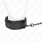 KINK Neoprene Bondage Collar Model 2 Adjustable 78cm with Belt – Black — Photo 3