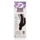 Bendie Stud Over & Under dvipusis vibratorius – juodas — Nuotrauka 3
