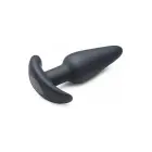 Vibrating Silicone Butt Plug with Remote Control – 18–20 cm – Black — Photo 2