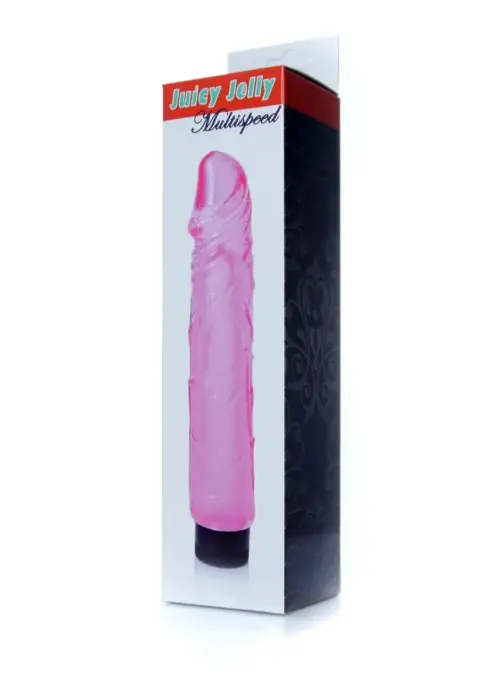 Juicy Jelly reālistisks vibrators – 22 cm (8.5″) – rozā Foto 6
