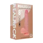 Vive REA223 – kahekordse tihedusega vibreeruv tõukav dildo munanditega – ihuvärvi – 20,3 cm — Foto 2