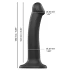 Semi-Realistic Dildo – 18 cm – Black Photo